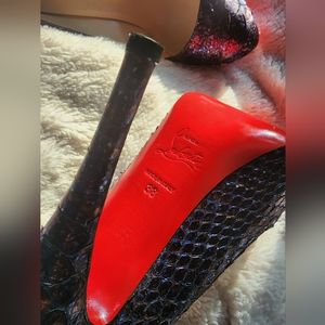 CHRISTIAN LOUBOUTIN Python Leather Heels